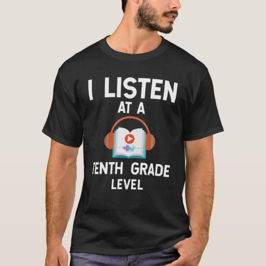 Bookworm Audiobook Lover - I At 聞 A Tenth Gra Tシャツ (正面)
