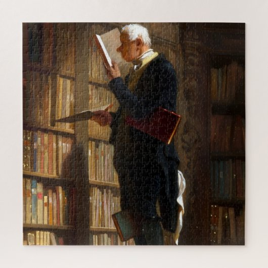 Bookworm Carl Spitzweg Art ジグソーパズル (縦)