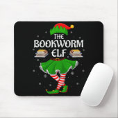Bookworm Elf Christmas Family Girls Women Elf Squa マウスパッド (マウス)