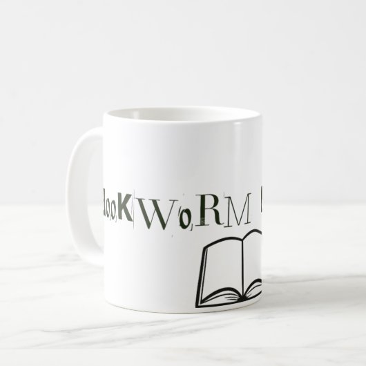 Bookworm Energy Mug コーヒーマグカップ (正面左)