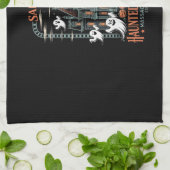 Bookworm Halloween Shirt Haunted Library キッチンタオル (折り畳み)