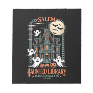 Bookworm Halloween Shirt Haunted Library ノートパッド
