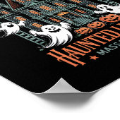 Bookworm Halloween Shirt Haunted Library ポスター (角)