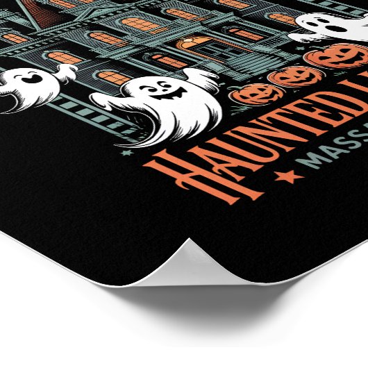 Bookworm Halloween Shirt Haunted Library ポスター (角)