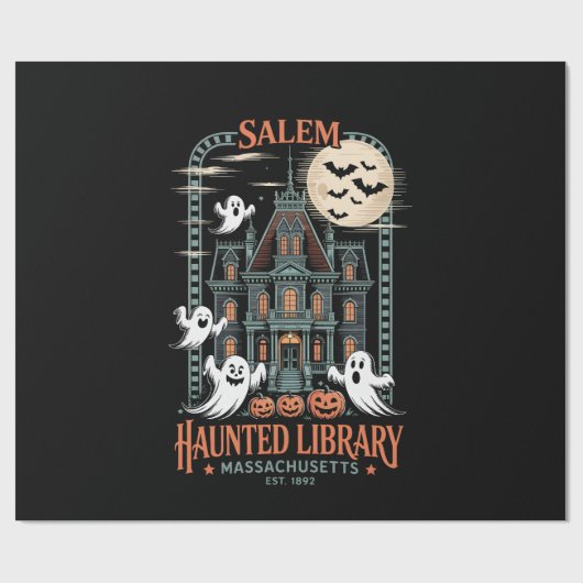 Bookworm Halloween Shirt Haunted Library ラッピングペーパー (フラット)