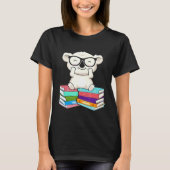 Bookworm Koala Bear's Librarian 読 Koala Bear Tシャツ (正面)