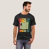 Bookworm Librarian'読の Tシャツ (正面フル)
