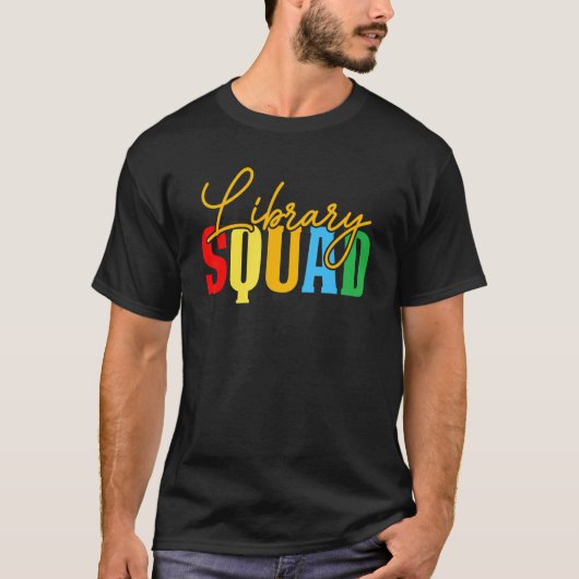 Bookworm Library Team Te Squad Librarian Book Tシャツ (正面)