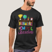 Bookworm Library Worker Cute School Librarian Tシャツ (正面)