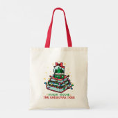 Bookworm Reading Around the Christmas Tree トートバッグ (裏面)
