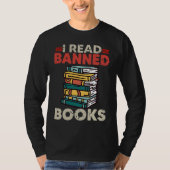Bookworm Reading Book Ban Reader I Read Banned Boo Tシャツ (正面)