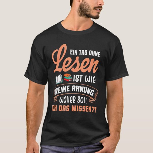 Bookworm Reading Rat A Day Without Reading Tシャツ (正面)