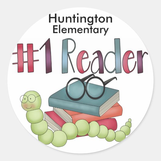 Bookworm Star Reader - SRF ラウンドシール (正面)