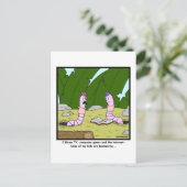 Bookworm: Worm Cartoon ポストカード (スタンド正面)