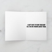 Bookwormosaursレックスは椅子の本読に座って カード (内部)