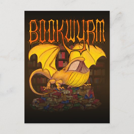 Bookwyrm:図書館ドラゴン ポストカード (正面)