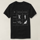 Boolean Logic Alive and Dead おもしろい Programmer Cat Tシャツ (デザイン正面)