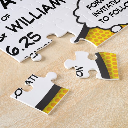 BOOM日付保存おもしろいレトロ漫画ブックアーポップ・アートのト ジグソーパズル (側面)