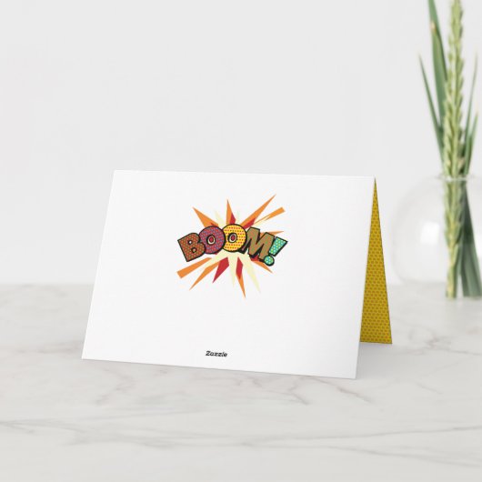 BOOM日付保存おもしろいレトロ漫画ブックアーポップ・アートのト 案内状 (裏面)