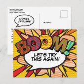 BOOM 延期 日程変更 コミックブック ポップアート ポストカード (正面/裏面)