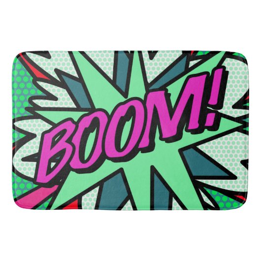 BOOM 楽しい クール モダン コミック バスマット (正面)