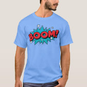 Boom Comic Book Cartoon Funny Pop Art Design Vinta Tシャツ (正面)
