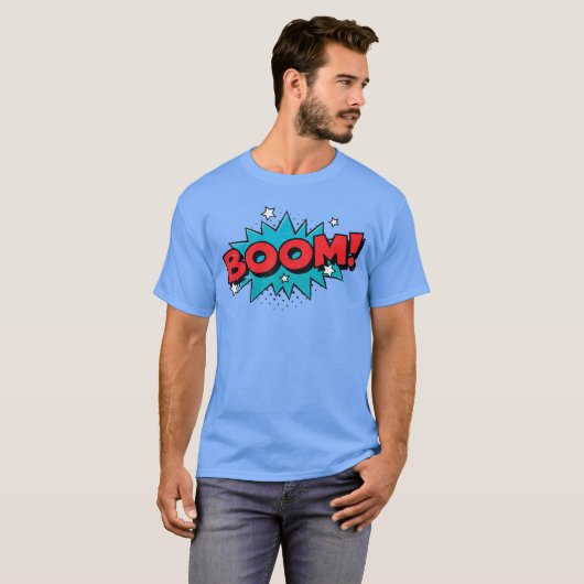 Boom Comic Book Cartoon Funny Pop Art Design Vinta Tシャツ (正面フル)