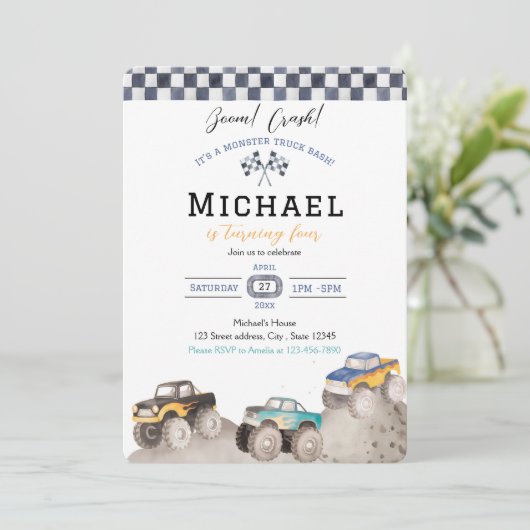 Boom Crash Monster Truck Bash 招待状 (スタンド正面)