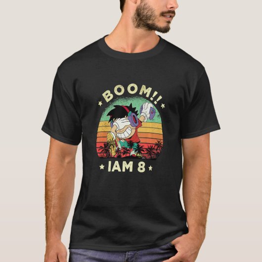 Boom I'm 8 Kids Dabbing誕生日8歳8歳B Tシャツ (正面)