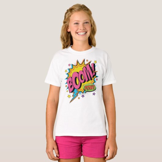 BOOM POW Comic Sweatshirt – Retro Tシャツ (正面フル)