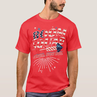 Boom Squadもし Iよ走走君の独立日4日 Tシャツ