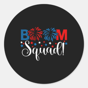 Boom Squad 7月4日Tシャツ 花火 独立記念日 ラウンドシール
