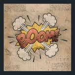 BOOM! Vintage Comic Book Steampunk Pop Art ポスター<br><div class="desc">BOOM! Geeky Comic Books and 90s Grunge, All Grown Up! Fun modern twist on the timeless onomatopoeia with the shabby chic steampunk flare in superhero speech bubbles on a grunge background. This vintage abstract design features a gorgeous palette that adds perfect pop of color. For customizations or other colors, please...</div>