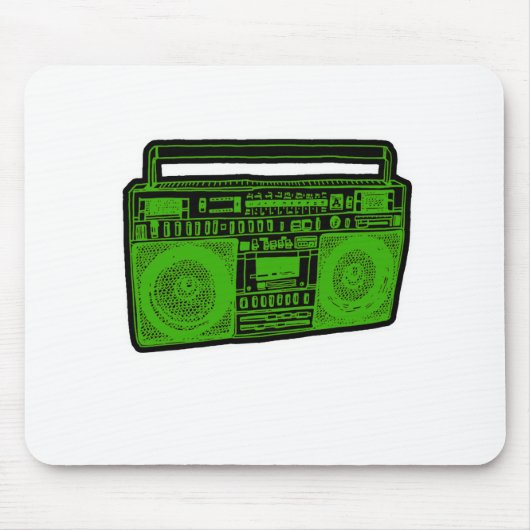 boomboxのゲットーの発破工のラジオ マウスパッド (正面)