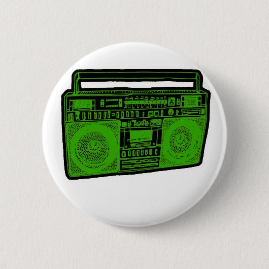 boomboxのゲットーの発破工のラジオ 缶バッジ (正面)