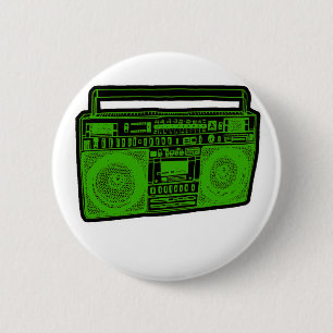 boomboxのゲットーの発破工のラジオ 缶バッジ