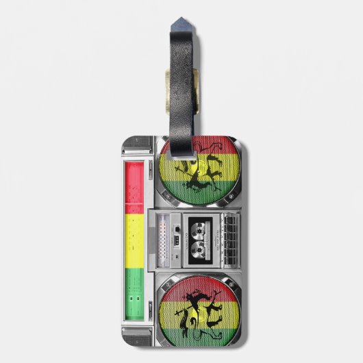 boomboxのレゲエ ラゲッジタグ (裏面縦)