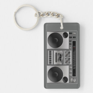 Boomboxの無線のグラフィック キーホルダー