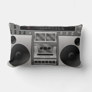 Boomboxの無線のグラフィック ランバークッション