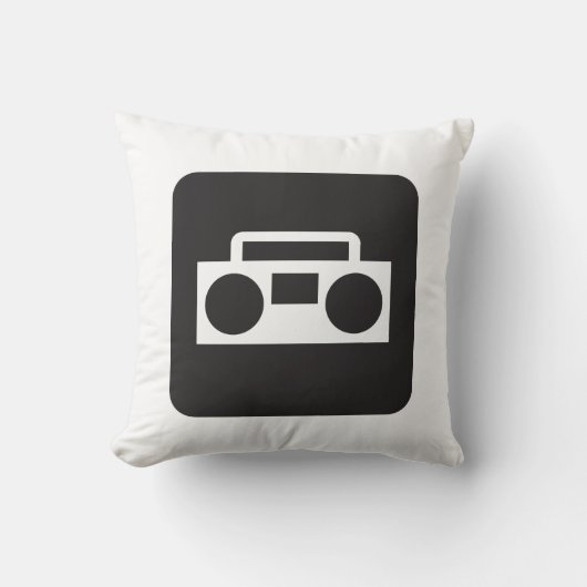 Boomboxの無線のヴィンテージの80年代の装飾用クッションの装飾 クッション (正面)