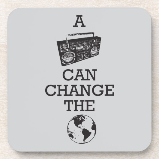 Boomboxは世界を変えることができます コースター (正面)