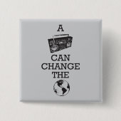 Boomboxは世界を変えることができます 缶バッジ (正面)