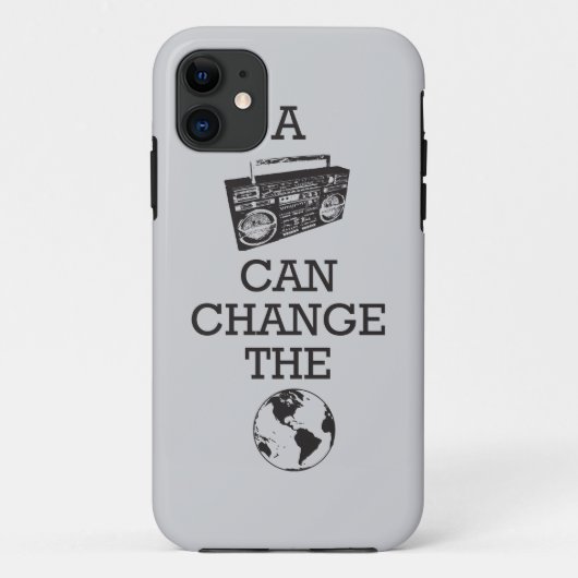 Boomboxは世界を変えることができます Case-Mate iPhoneケース (裏面)