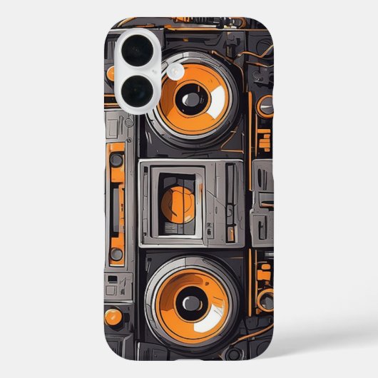 BoomboxタイムマシンiPhoneケース Case-Mate iPhoneケース (裏面)