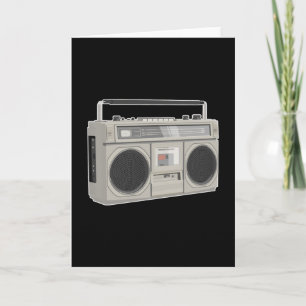 Boomboxバス80sレトロミュージックヒップホップラップの カード