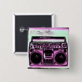 boomboxボタン 缶バッジ (正面&裏面)