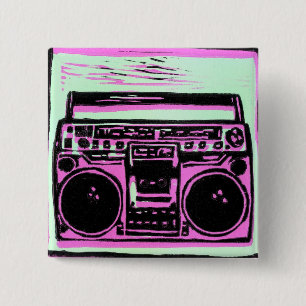 boomboxボタン 缶バッジ