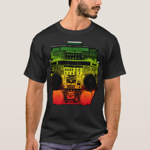 Boombox色は衰退します(ラスタ) Tシャツ