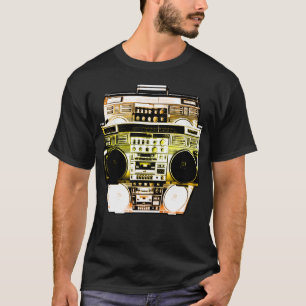 Boombox色は衰退します(金ゴールド) Tシャツ