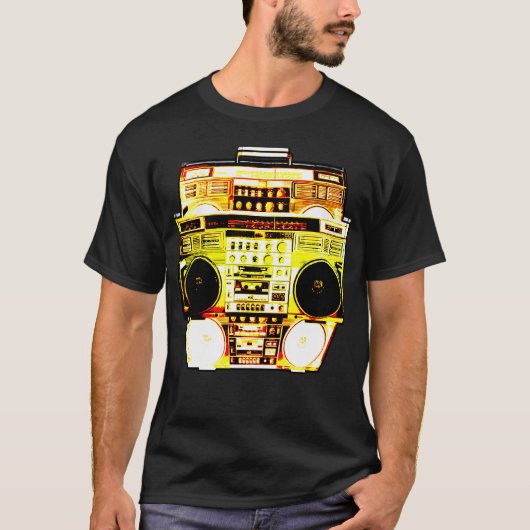 Boombox色は衰退します(黄色) Tシャツ (正面)